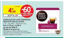 Intermarché Contact NESCAFÉ DOLCE GUSTO Capsules de café espresso offre