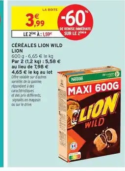Intermarché Contact LION Céréales lion wild offre