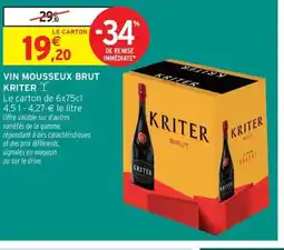 Intermarché Contact KRITER Vin mousseux brut offre