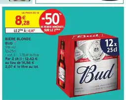 Intermarché Contact BUD Bière blonde offre