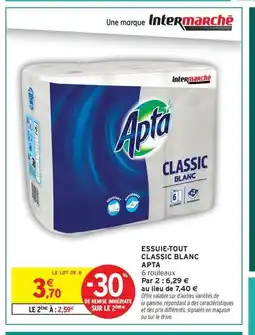 Intermarché Contact APTA Essuie-tout classic blanc offre
