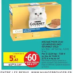 Intermarché Contact GOURMET GOLD Mousse pour chat les mousselines offre