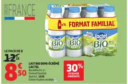 Auchan LACTEL Lait bio demi-écrémé offre