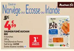 Auchan AUCHAN BIO Saumon fumé offre