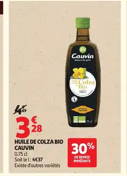Auchan CAUVIN Huile de colza bio offre
