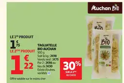 Auchan UCHAN BIO Tagliatelle offre