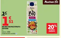Auchan AUCHAN Bio nectar multifruits offre