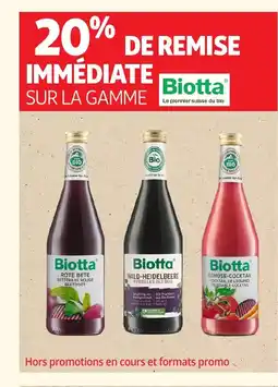Auchan BIOTTA Sur la gamme offre