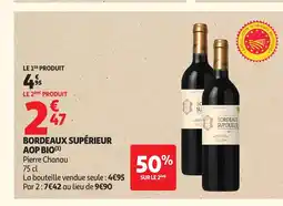 Auchan Bordeaux supérieur aop bio offre
