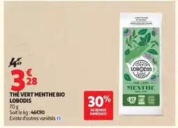 Auchan LOBODIS The vert menthe bio offre