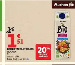 Auchan AUCHAN Bio nectar multifruits offre