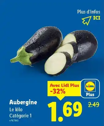 Lidl Aubergine offre