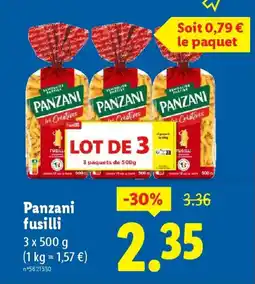 Lidl PANZANI fusilli offre
