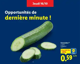 Lidl Concombre offre