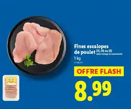 Lidl Fines escalopes de poulet offre