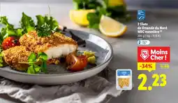 Lidl 2 filets de limande du Nord MSC meunière offre