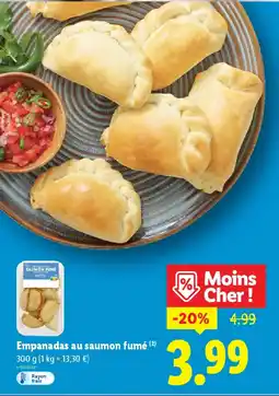 Lidl Empanadas au saumon fumé offre