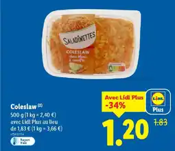 Lidl Coleslaw offre