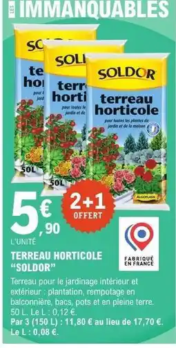 E.Leclerc TERREAU HORTICOLE SOLDOR offre