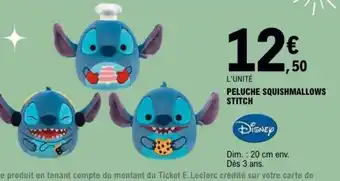E.Leclerc PELUCHE SQUISHMALLOWS STITCH offre