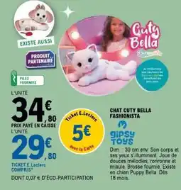 E.Leclerc Chat Cuty Bella Fashionista offre