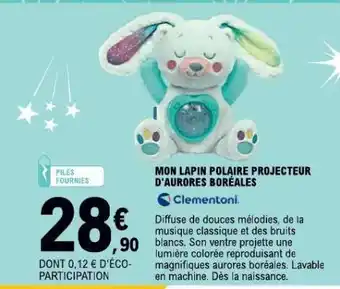 E.Leclerc MON LAPIN POLAIRE PROJECTEUR D'AURORES BORÉALES offre