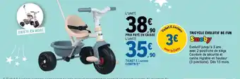 E.Leclerc TRICYCLE ÉVOLUTIF BE FUN offre