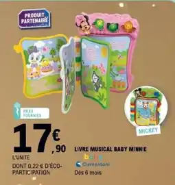 E.Leclerc LIVRE MUSICAL BABY MINNIE offre