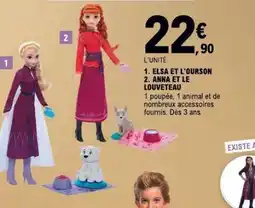 E.Leclerc ELSA ET L'OURSON / ANNA ET LE LOUVETEAU offre