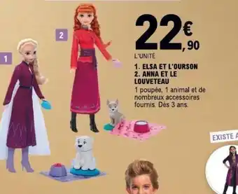 E.Leclerc ELSA ET L'OURSON / ANNA ET LE LOUVETEAU offre