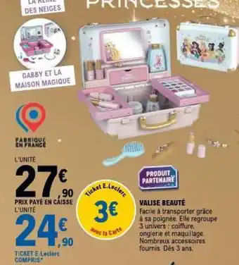 E.Leclerc VALISE BEAUTÉ offre