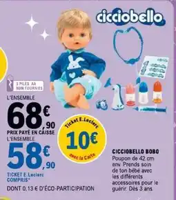 E.Leclerc Cicciobello bobo offre