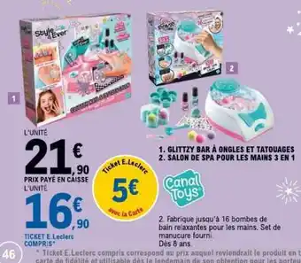 E.Leclerc Glitzzy Bar à Ongles et Tatouages offre