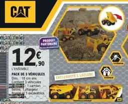 E.Leclerc PACK DE 3 VÉHICULES offre