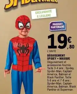 E.Leclerc DÉGUISEMENT SPIDEY + MASQUE offre