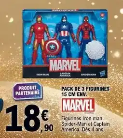 E.Leclerc PACK DE 3 FIGURINES 15 CM ENV offre