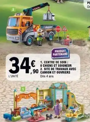 E.Leclerc CENTRE DE SOIN / SITE DE TRAVAUX AVEC CAMION ET OUVRIERS offre