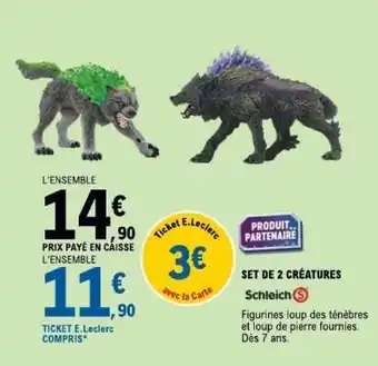 E.Leclerc SET DE 2 CRÉATURES offre