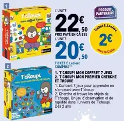 E.Leclerc T'Choupi Mon Coffret 7 Jeux offre