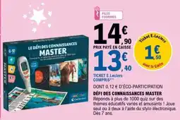 E.Leclerc DÉFI DES CONNAISSANCES MASTER offre