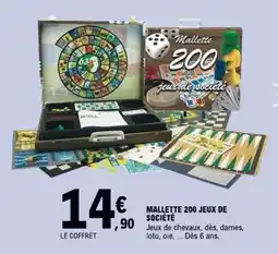 E.Leclerc MALLETTE 200 JEUX DE SOCIÉTÉ offre