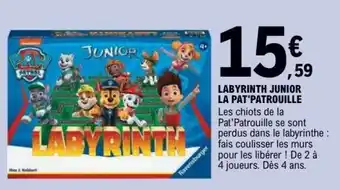 E.Leclerc LABYRINTH JUNIOR LA PAT'PATROUILLE offre