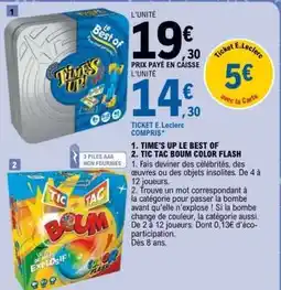 E.Leclerc Tic Tac Boum Color Flash offre