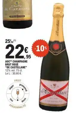 E.Leclerc AOC* Champagne Brut Rosé 'De Castellane' offre