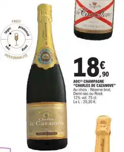 E.Leclerc AOC Champagne 'Charles de Cazanove' offre