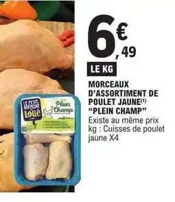 E.Leclerc Morceaux d’assortiment de poulet jaune Plein Champ offre