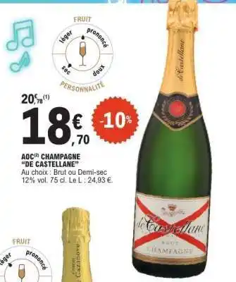 E.Leclerc AOC CHAMPAGNE “DE CASTELLANE” offre
