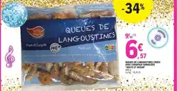 E.Leclerc QUEUES DE LANGOUSTINES CRUES AVEC CARAPACE SURGELÉES GOLFE ET OCÉAN offre