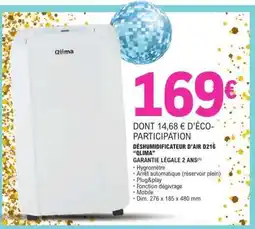 E.Leclerc Déshumidificateur d'air D216 'Qlima' offre