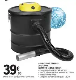 E.Leclerc Aspirateur à cendres offre